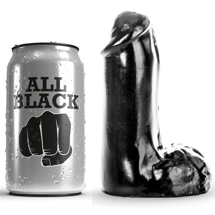 All Black - Gode Réaliste 13 cm