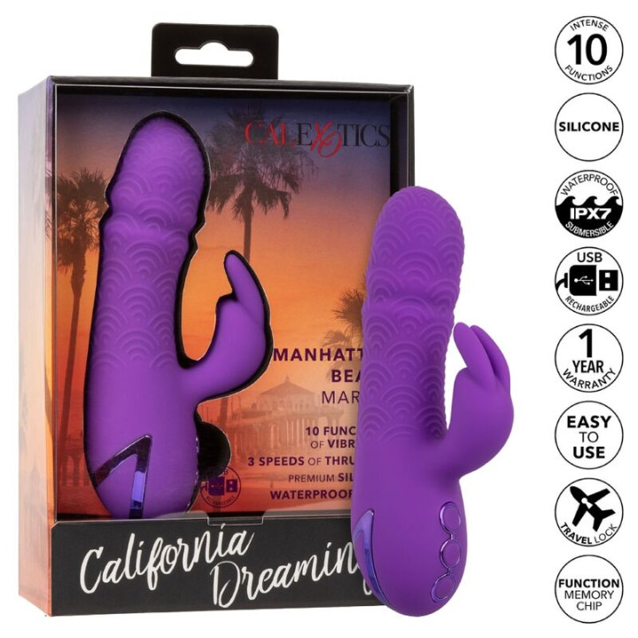 Calexotics - Manhattan Beach Marvel Wibrator Królik Fioletowy by California Dreaming