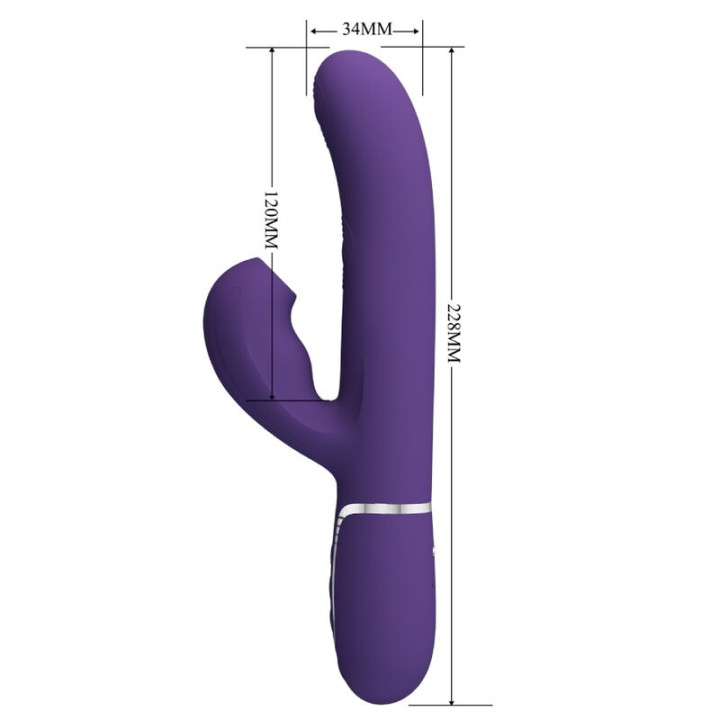 Pretty Love - Perlita g-Spot Vibrator 3 in 1 Multifunktions-Lila