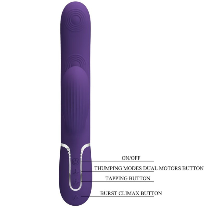 Pretty Love - Perlita g-Spot Vibrator 3 in 1 Multifunktions-Lila
