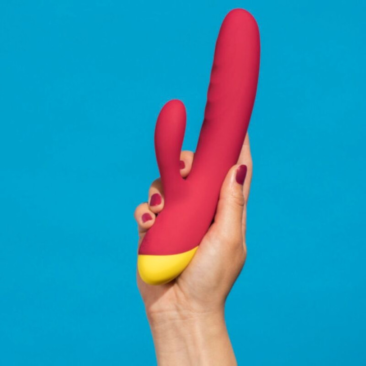 Romp - Jazz Wiederaufladbarer Hasenvibrator Rot