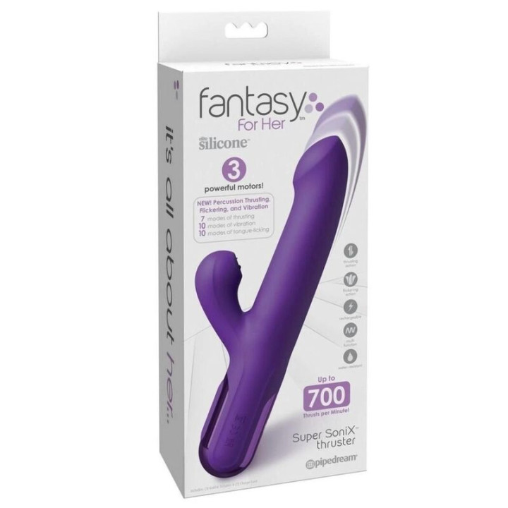 Fantasy For Her - Super Sonix Thruster Rabbit Wibrator Fioletowy
