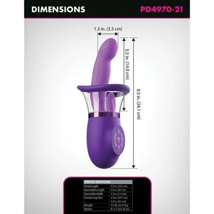 Fantasy For Her - Vibratore a Coniglio Ultimate Pleasure Pro Plus Viola 20,3 cm