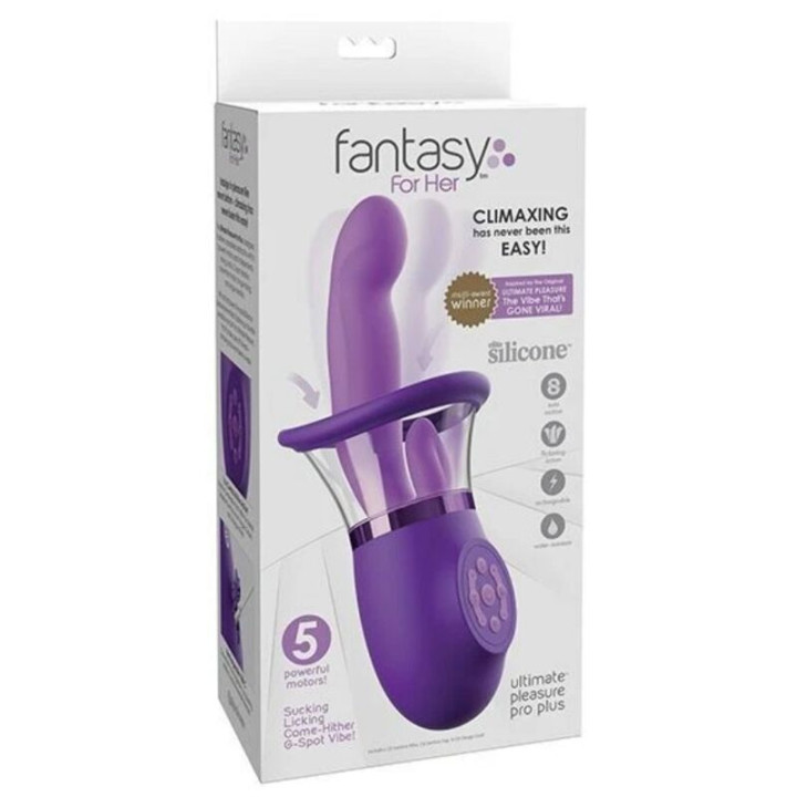 Fantasy For Her - Vibrador Rabbit Pro Plus Ultimate Pleasure Roxo 20,3 cm