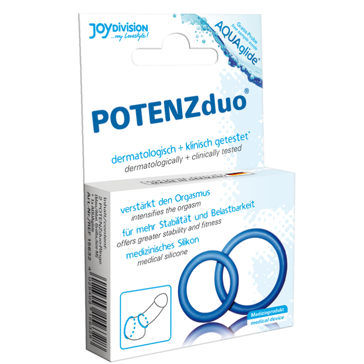 Joydivision Potenzduo - Niebieskie Pierscionki - m