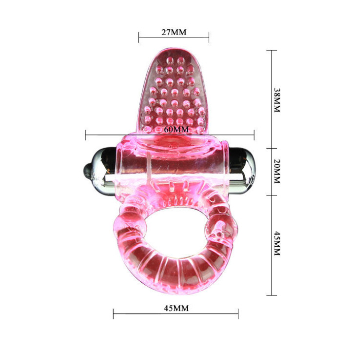 Baile - Anello Dolce Abs 10 Ritmi Anello Vibratore Pene Rosa