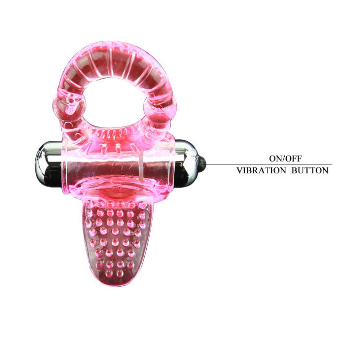 Baile - Anello Dolce Abs 10 Ritmi Anello Vibratore Pene Rosa