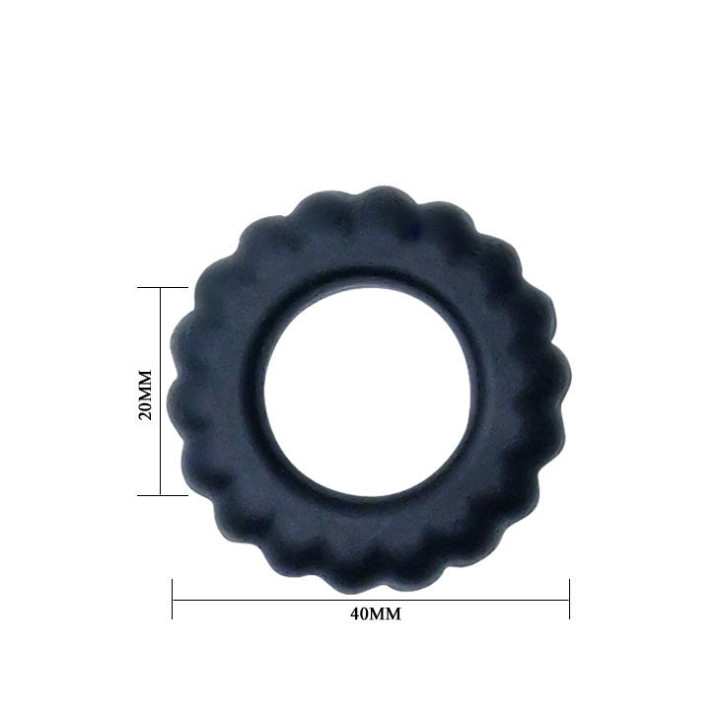 Baile - Anel Pênis Titan Preto 2 cm