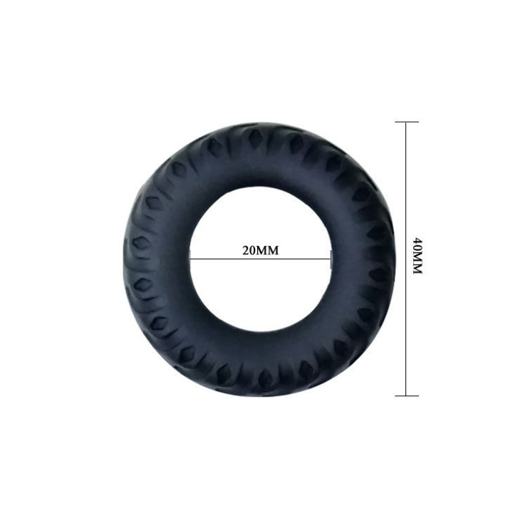 Baile - Titan Cockring Schwarz Grün 2 cm
