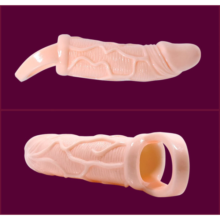 Baile - Funda Extensora Pene Con Vibración y Strap Para Testículos 13.5 cm