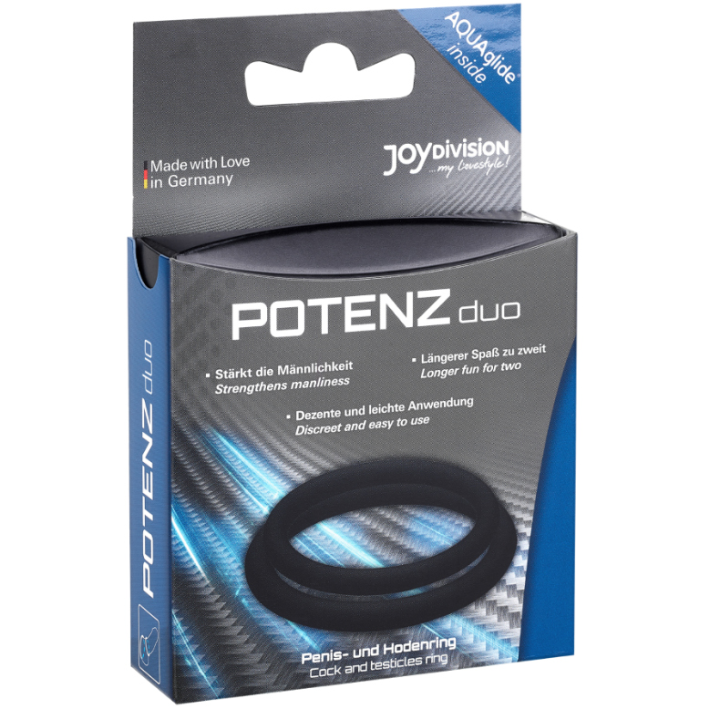 Joydivision Potenzduo - Czarne Pierscionki - m