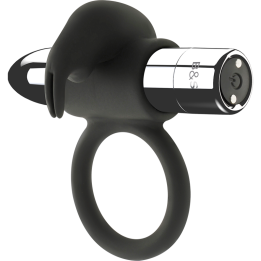Black&Silver - Burton Anillo Recargable 10 Modos Vibración