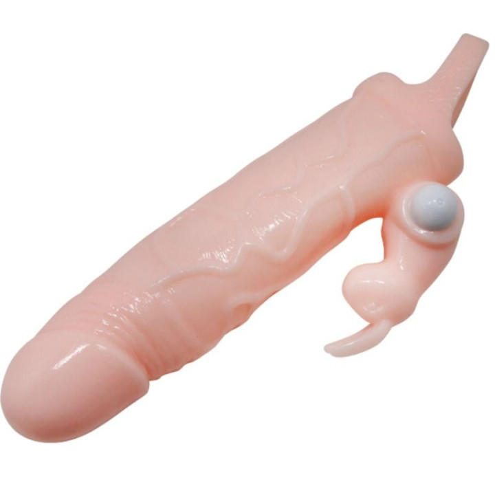 Baile - Capa Para Pênis Brave Man Com Coelho e Carne de Motor Duplo 16.5 cm