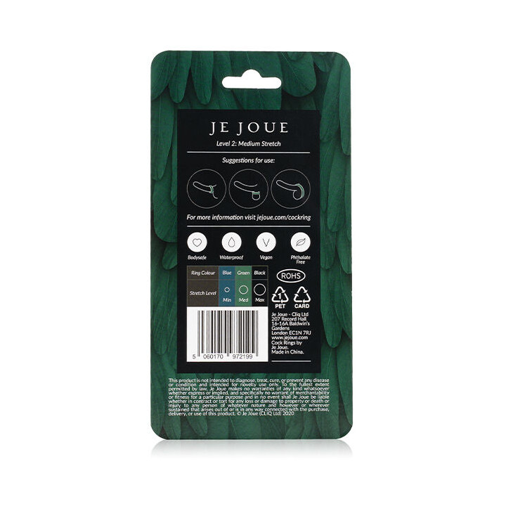 Je Joue - Anel de Silicone Verde Choke Médio
