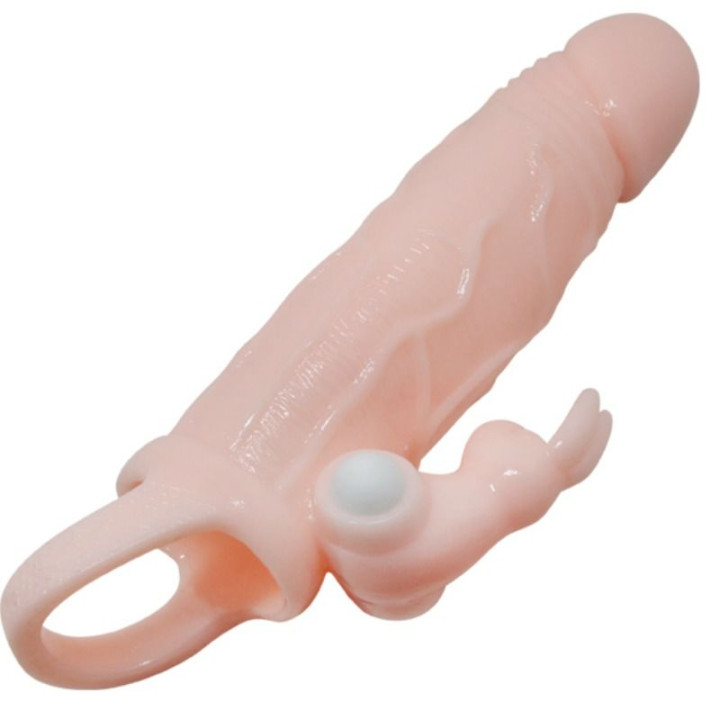 Baile - Capa Para Pênis Brave Man Com Coelho e Carne de Motor Duplo 16.5 cm