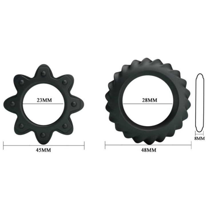 Baile - Kit 2 Anelli Fioriti in Silicone