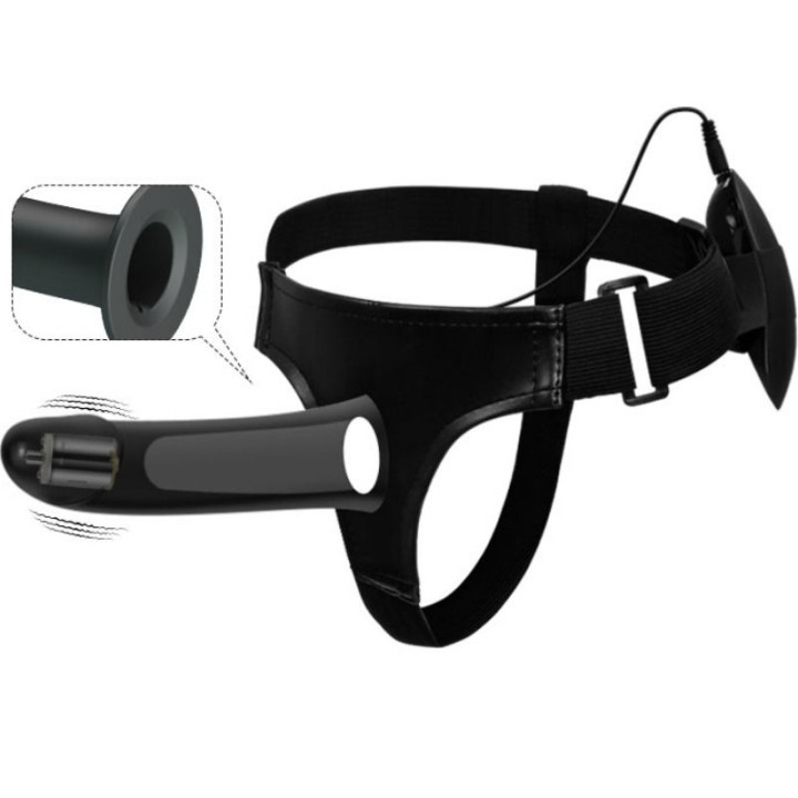 Pretty Love - Vito Strap on Avec Gode Creux et Vibration 17.3 cm
