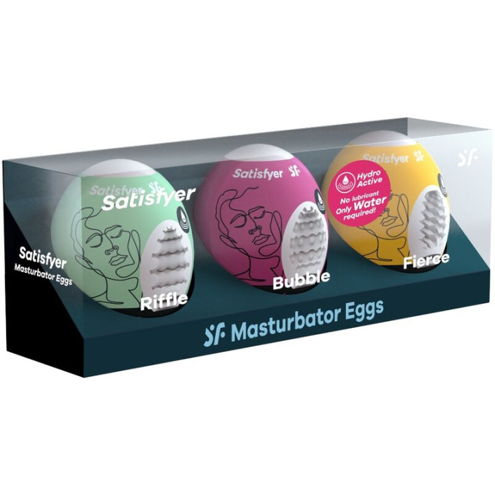 Satisfyer - 3 Masturbator Eier Riffle, Bubble & Fierce