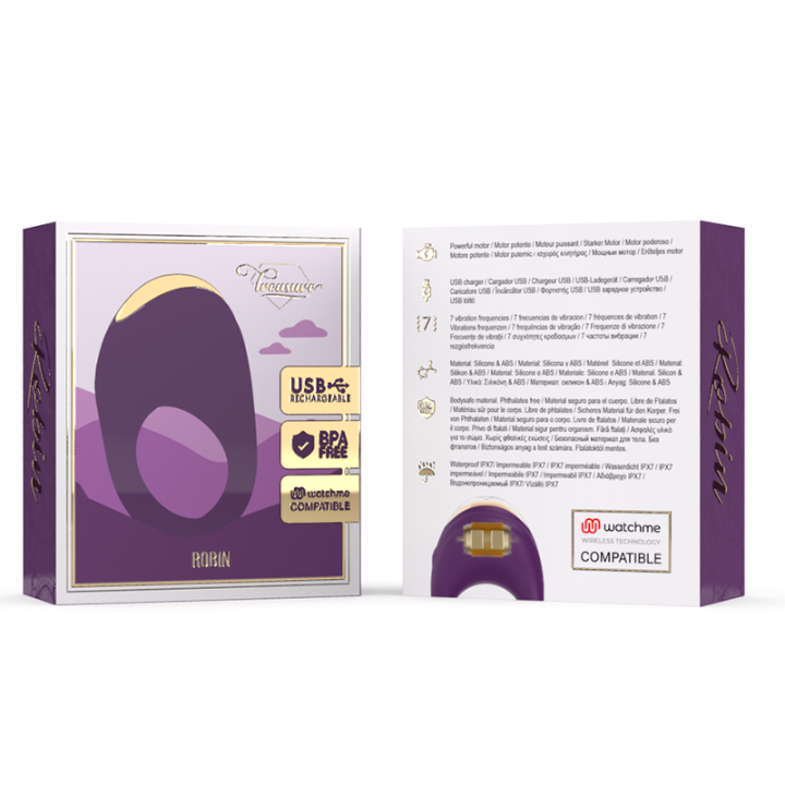 Treasure - Robin Vibrating Ring + Watchme Remote Control