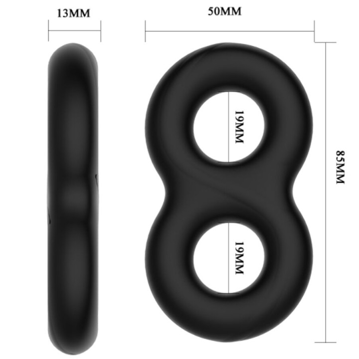 Crazy Bull - Anello in Silicone Doppio Infinito