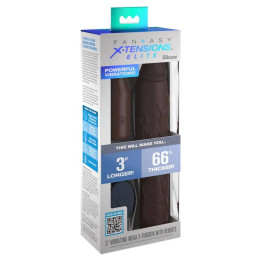 Fantasy x- Tensions - Pipedreams Hülse 22,86 cm + 7,62 cm Stecker Remote Braun