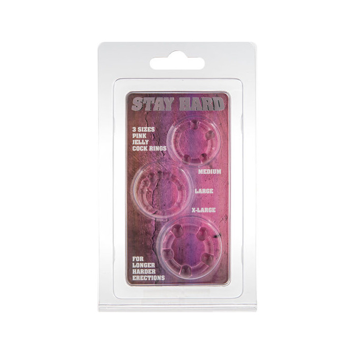 Seven Creations - Juego Tres Anillos Pene Rosa