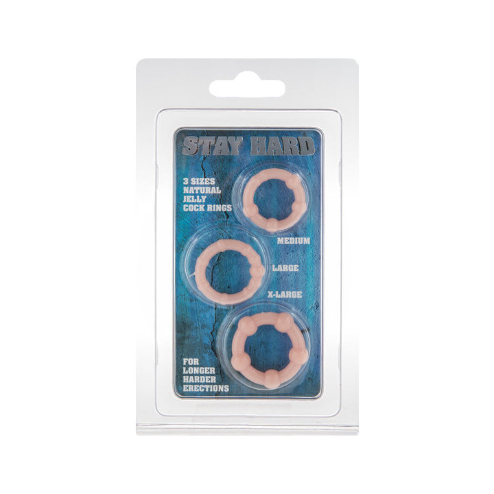 Seven Creations - Set di Tre Anelli Per Pene in Pelle
