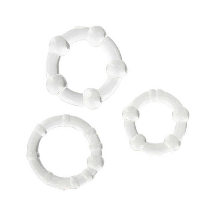 Seven Creations - Set of Three Transparent Penis Rings