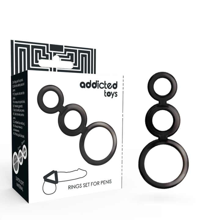 Addicted Toys - Set di Anelli Per Pene - Fumo