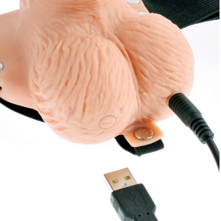 Fetish Fantasy Series - Adjustable Harness Remote Control Realistic Penis With Rechargeable Testicles And Vibrator 15 cm