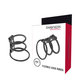 Darkness - Zestaw 3 Elastycznych Pierscieni na Penis
