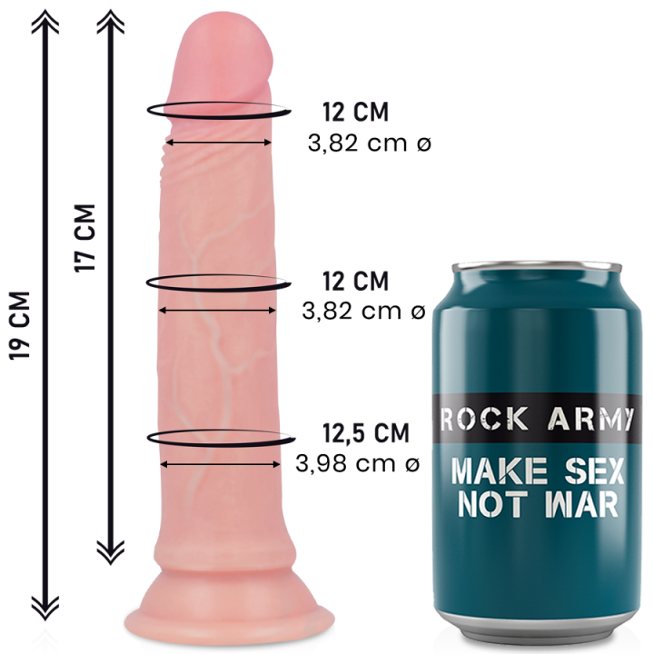Rockarmy - Liquid Silicone Premium Avenger Realistic 19 cm -o- 3.98 cm