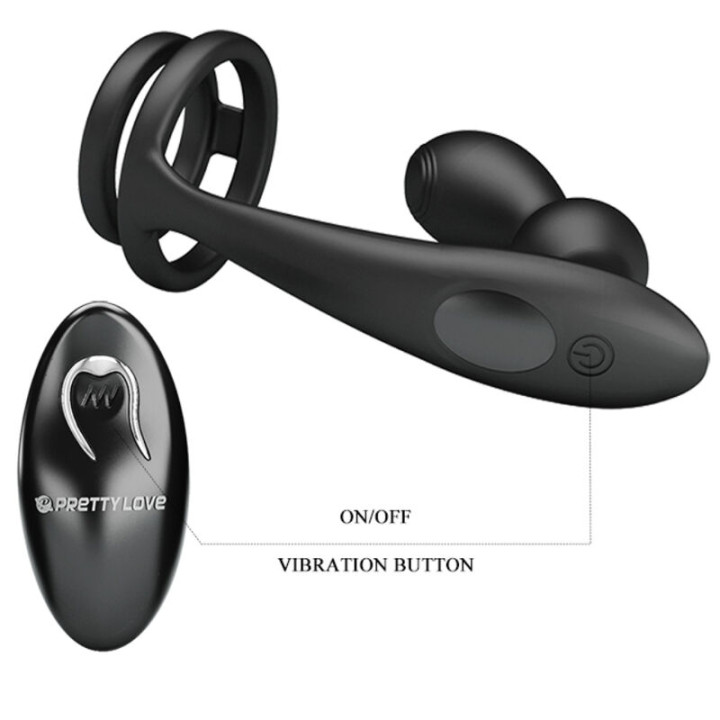 Pretty Love - Marshall Anillo Para Pene + Plug Anal Vibratorio & Control Remoto