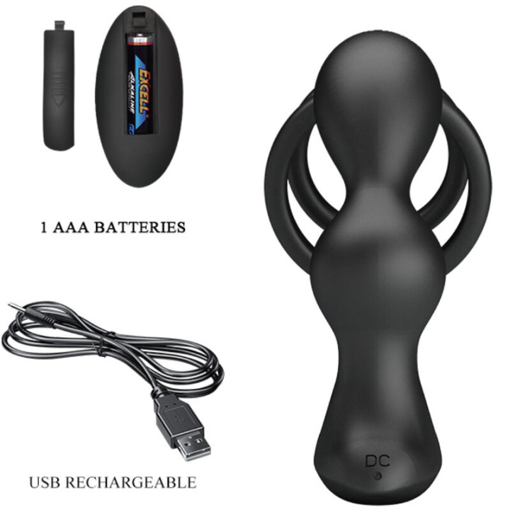 Pretty Love - Marshall Anillo Para Pene + Plug Anal Vibratorio & Control Remoto