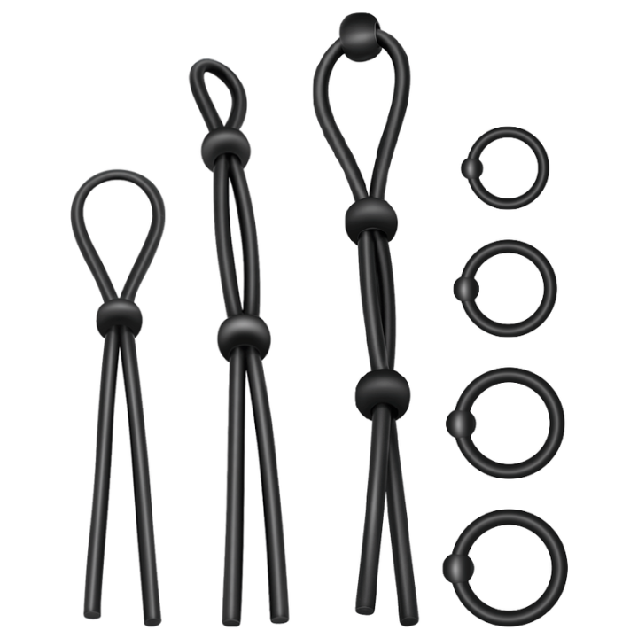 Addicted Toys - Flexibles Silikon-Cockring-Set 7-Teilig