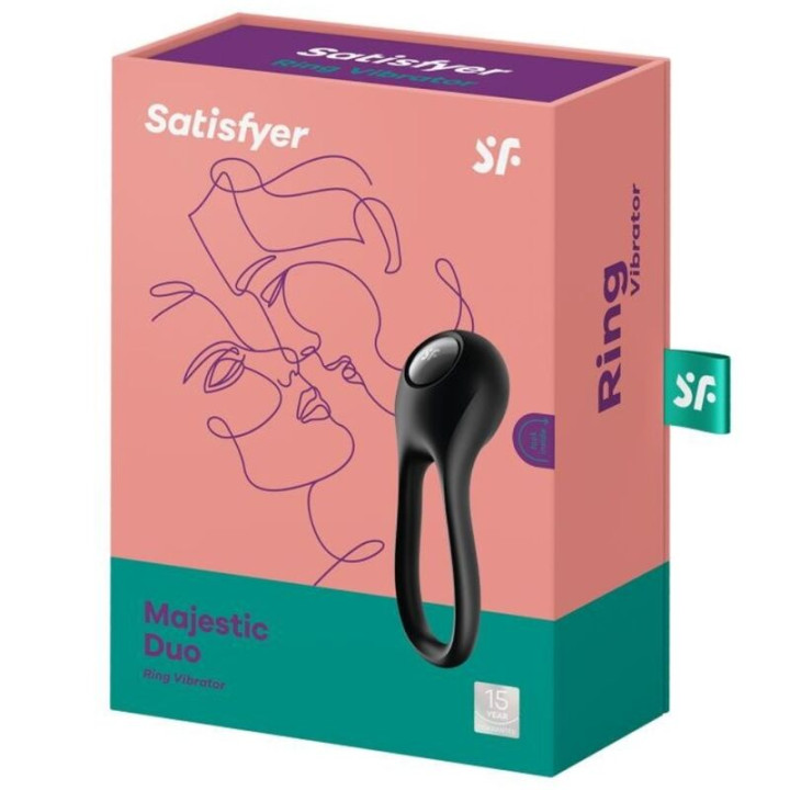 Satisfyer - Vibratore ad Anello Majestic Duo Nero