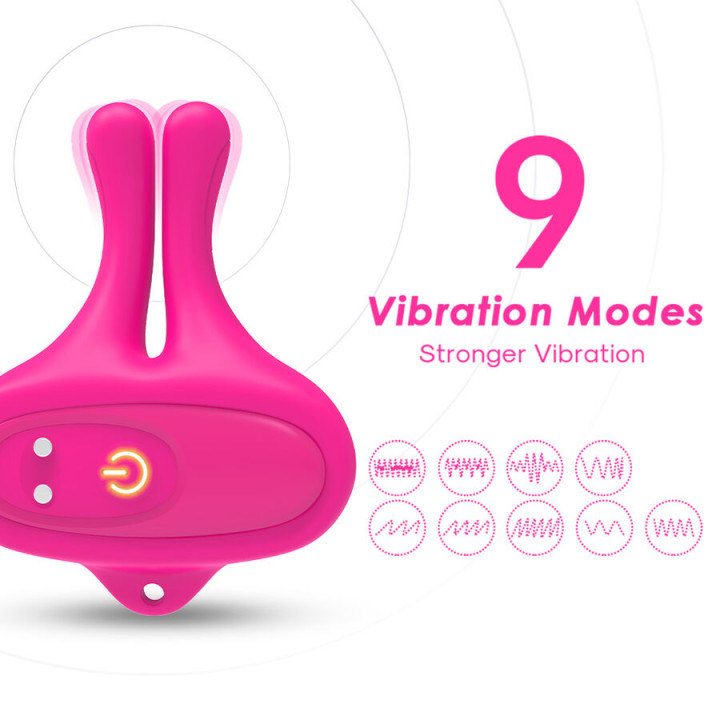 Armony - Grampos Magnéticos de Mamilos Com Vibração em Forma de Coelho Rosa