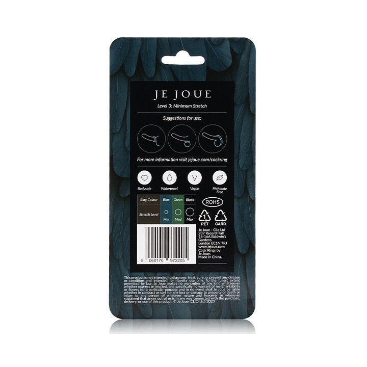 Je Joue - Anello in Silicone Blu Strangolamento Minimo