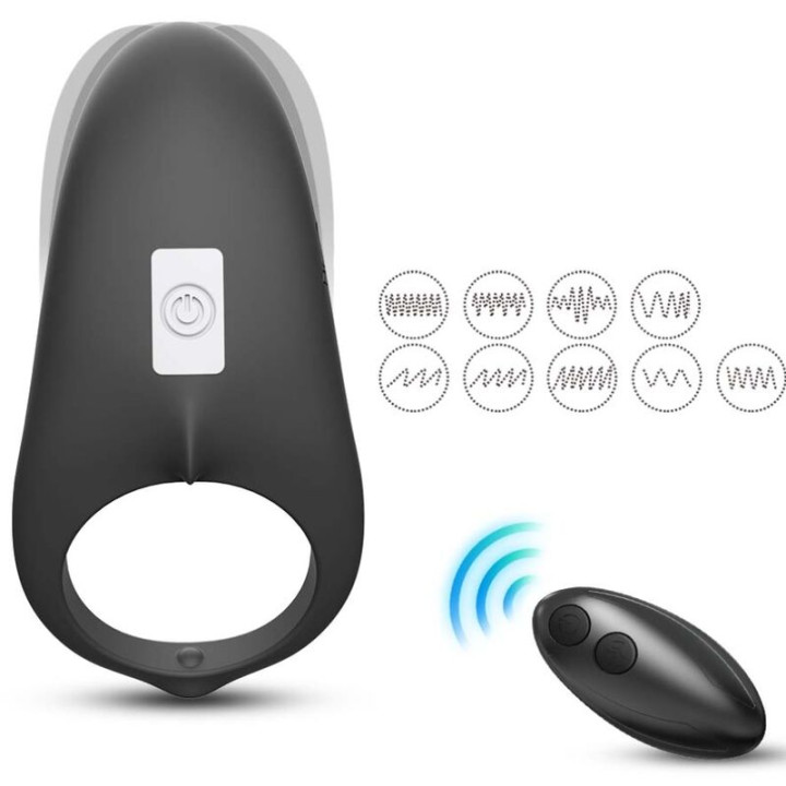 Armony - Shark Vibratorring Für Paare Fernbedienung Schwarz