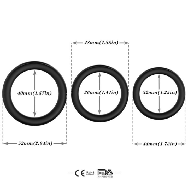 Armony - Anello Triplo in Silicone Luminoso