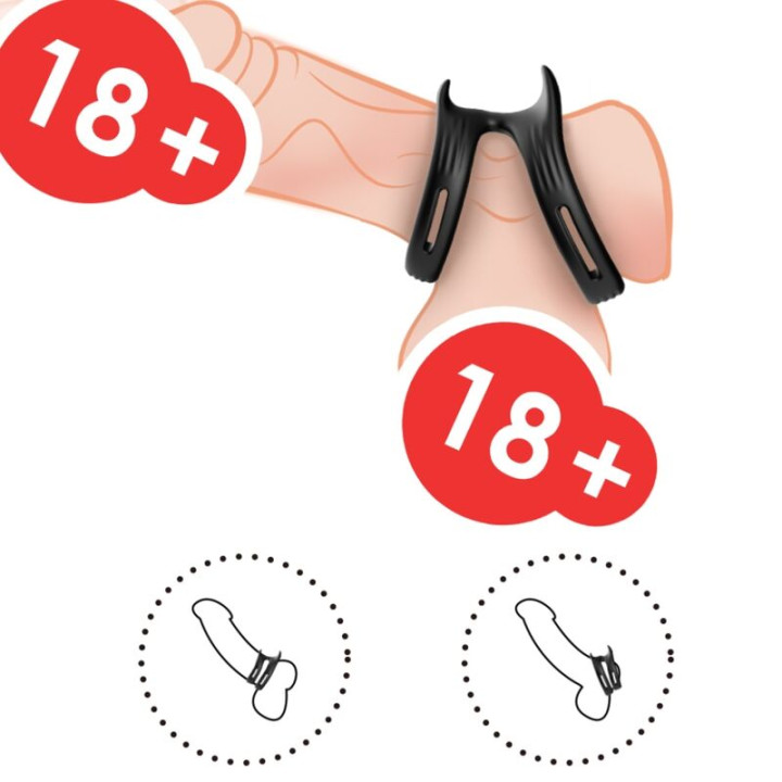 Armony - Bague Double Élastique Dualring Noir