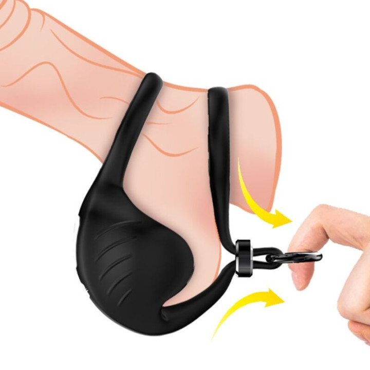 Armony - Manta Scrotum Vibrator Ring Schwarz