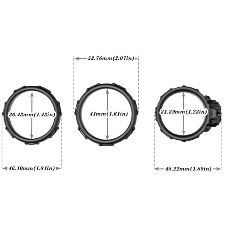 Armony - Ringe Calavera Silikon Schwarz