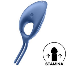 Satisfyer - Wibrator Pierscieniowy Swordsman Niebieski