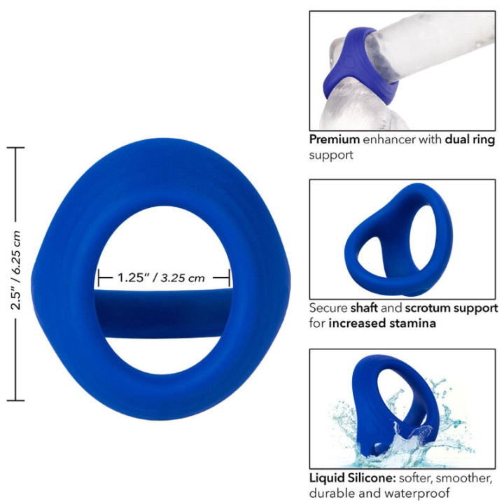 Calexotics - Admiral Cock Ball Doble Anillo Azul