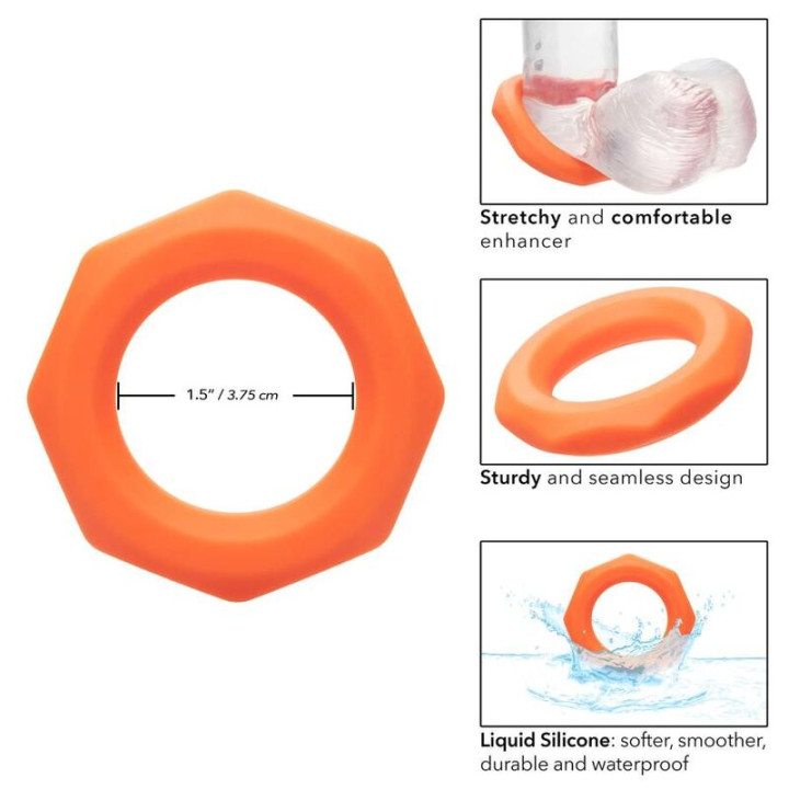 Calexotics - Anel Alpha Sexagon Laranja