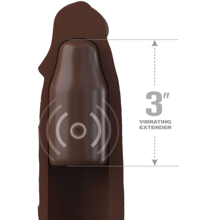 Fantasy x- Tensions - Pipedreams Manicotto 22,86 cm + 7,62 cm Spina Telecomando Marrone