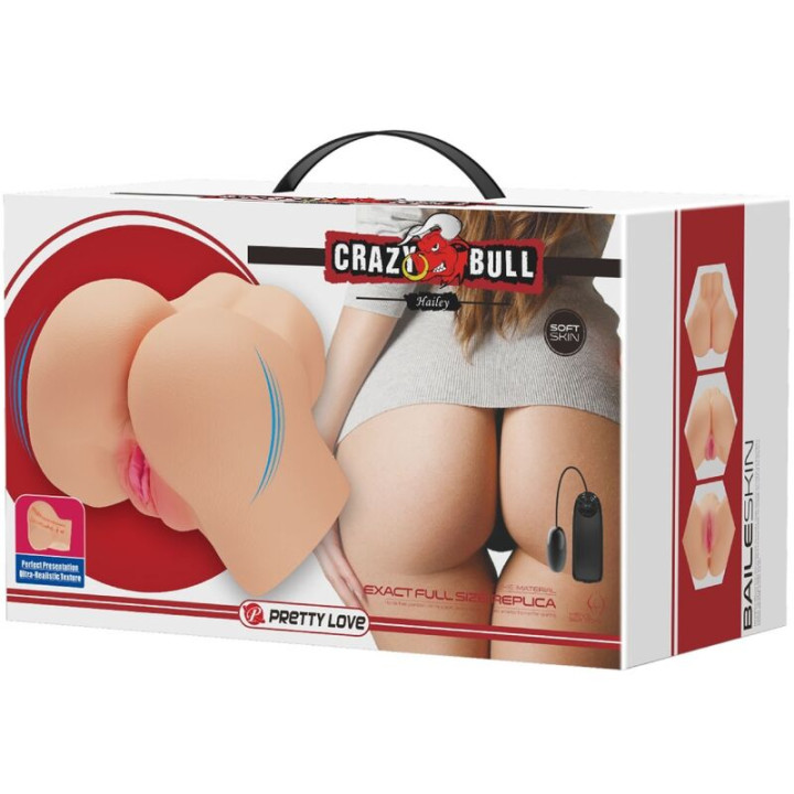 Crazy Bull - Vagina y Ano Realísticos Vibrador Hailey