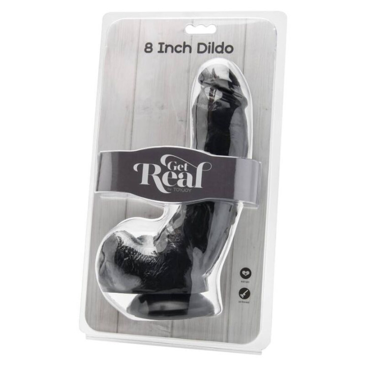 Get Real - Dildo 20,5 cm z Kulkami Czarne