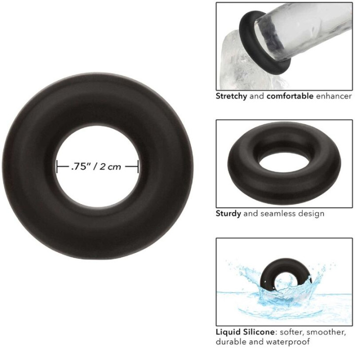 Calexotics - Alpha Prolong Medium Ring Black